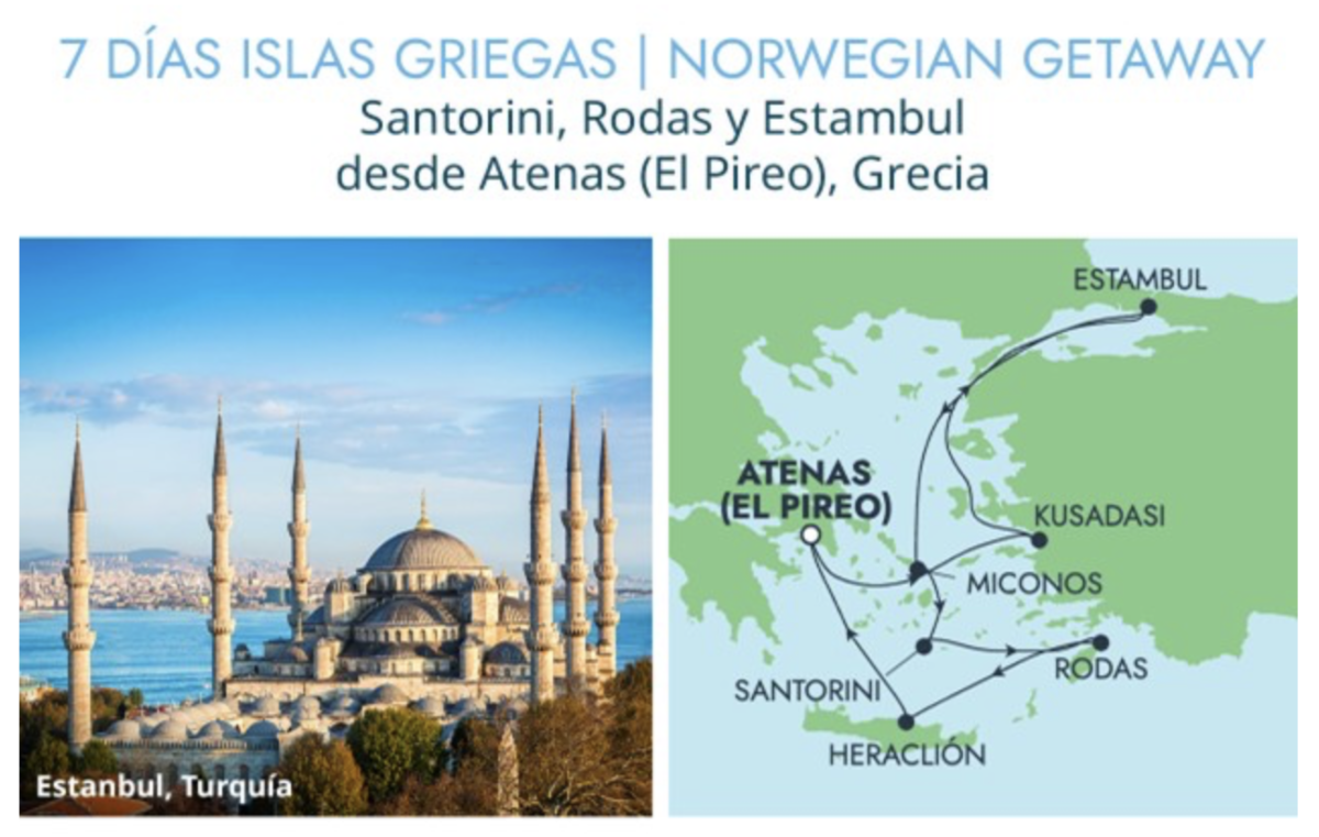 Itinerario con Norwegian Cruises para las islas Griegas